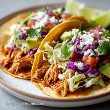 Crockpot Chicken Tacos for 6 Servings
