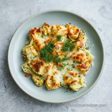 Easy Baked Tortellini Casserole with Meat Sauce in 40 Minutes Recipe Card