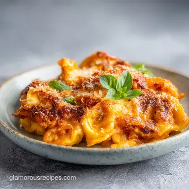 Easy Baked Tortellini Casserole with Meat Sauce in 40 Minutes