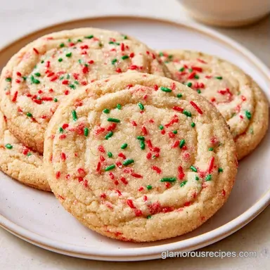 Easy Christmas Sprinkle Cookies for 20 Recipe Card