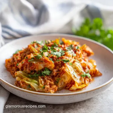 Easy Keto Ground Beef Cabbage Roll in 30 Minutes