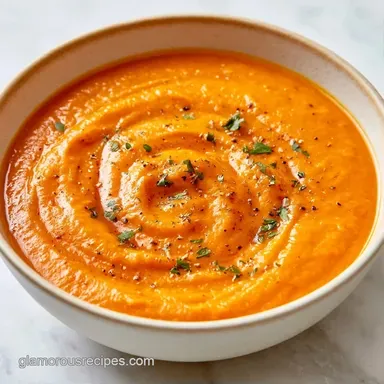 Easy Sweet Potato Soup for 4 Servings Recipe Card