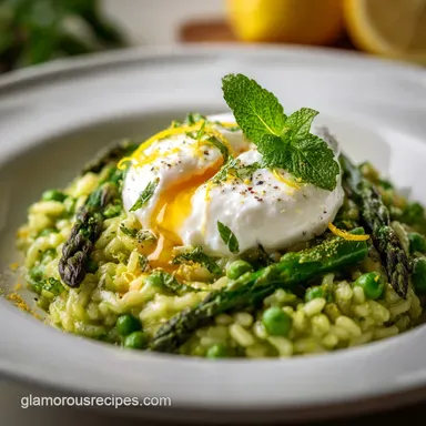 Spring Meals: Creamy Asparagus Risotto Ready in Under an Hour Recipe Card