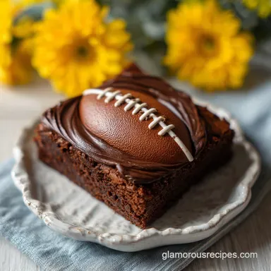Touchdown Brownies for the Super Bowl: Fudgy Recipe Card