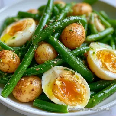 French Nicoise Salad for 4 Servings Recipe Card