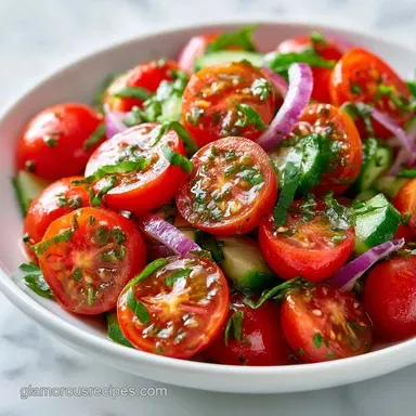 Cherry Tomato Salad in 10 Minutes Recipe Card