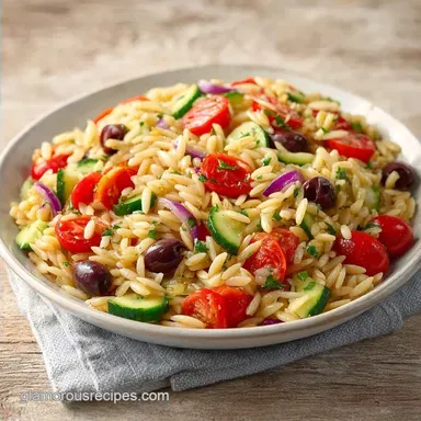 Greek Orzo Salad for 6 Servings