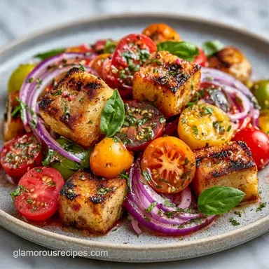 Grilled Bread Salad with Sourdough Recipe Card
