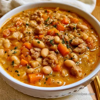Ground Turkey Bean Soup in 45 Minutes Recipe Card