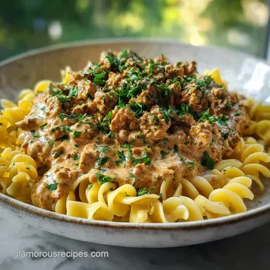 Ground Turkey Stroganoff in 30 Minutes