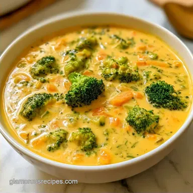 Healthy Broccoli Cheddar Soup in 40 Min