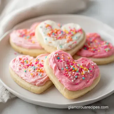 Valentines Day Heart Cookies Recipe in 25 Minutes Recipe Card