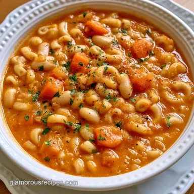 Pasta e Fagioli Soup in 40 Minutes Recipe Card