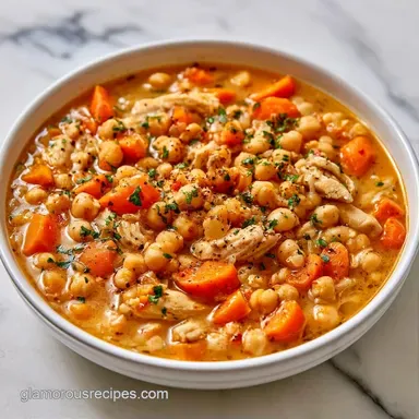 High Protein Chickpea Chicken Soup (6) Recipe Card