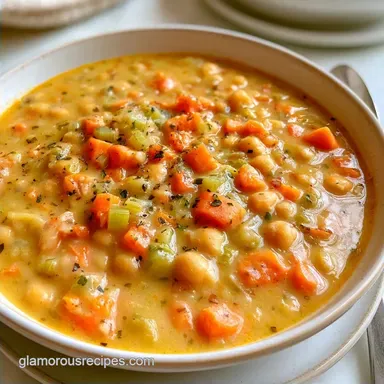 High Protein Chickpea Soup in 30 Minutes