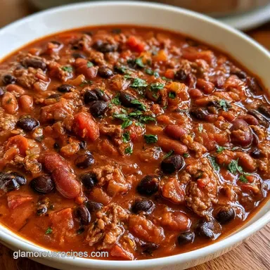 High Protein Taco Soup One-Pot Recipe Card