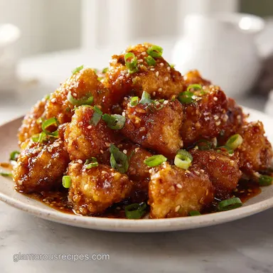 Honey Garlic Chicken Bites for 4 Servings Recipe Card