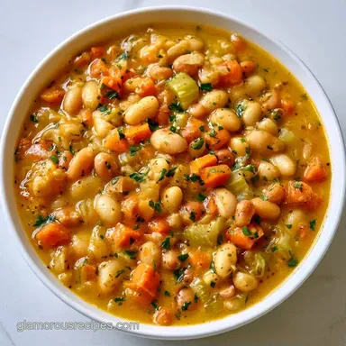 Instant Pot Bean Soup for 6 Servings Recipe Card