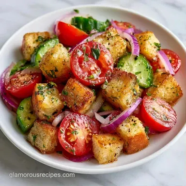 Italian Bread Salad for 6 Servings Recipe Card
