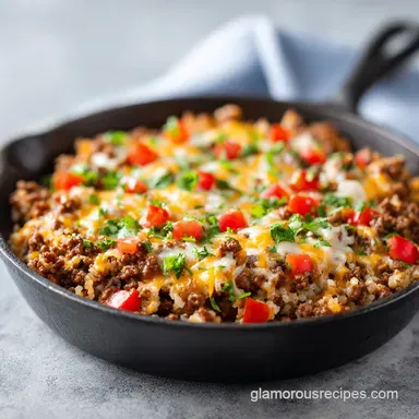 Keto Cheesy Ground Beef and Cauliflower in 30 Minutes