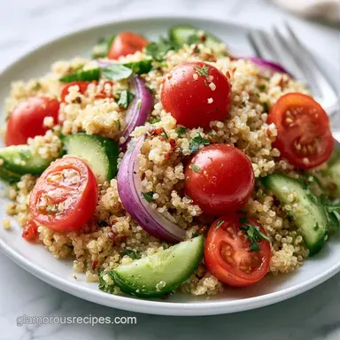 Lemon Quinoa Salad for 6 Servings Recipe Card