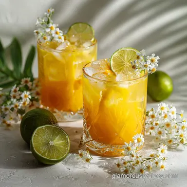 Mango Lemon Drink Recipe with Oleo Saccharum Recipe Card