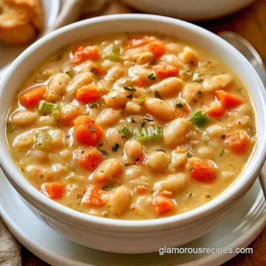 Mediterranean White Bean Soup for 6
