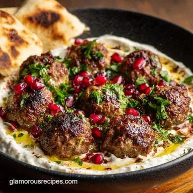 Ground Lamb Recipes: Moroccan Kofta with Whipped Feta Dip Recipe Card
