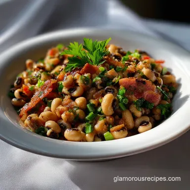Traditional New Year s Recipe for Luck Prosperity with Black-Eyed Peas Recipe Card
