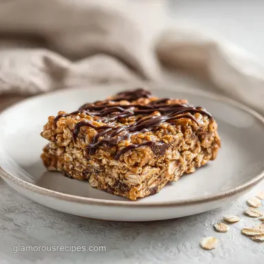 4-Ingredient Peanut Butter Banana Bars with Oats in 30 Minutes