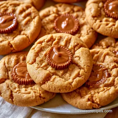 Peanut Butter Cup Christmas Cookies: 26 Recipe Card