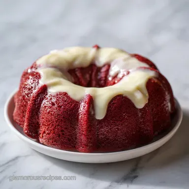 Red Velvet Cream Cheese Bundt Cake for 14 Servings