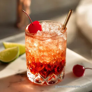 Shirley Temple: The Refined Classic Mocktail Recipe with Homemade Syrup Recipe Card