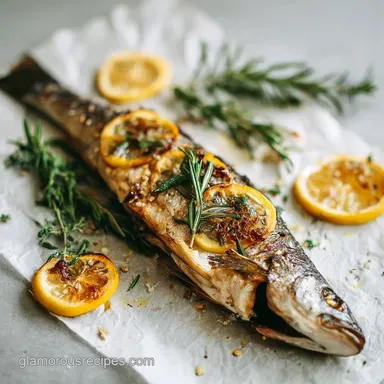 Branzino Recipe: Roasted Whole with Lemon and Rosemary Recipe Card