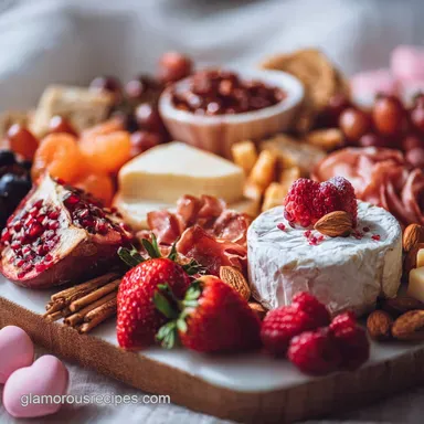 Romantic Charcuterie Board Theme for Valentines Day with Cheese and Fruit in 20 Minutes Recipe Card