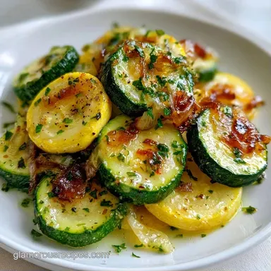 Saut&eacute;ed Zucchini Squash in 15 Minutes Recipe Card