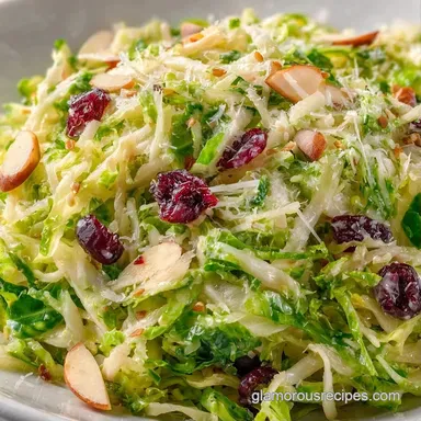 Shredded Sprout Salad for 8 Servings Recipe Card