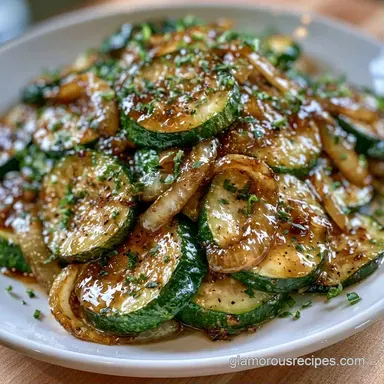 Skillet Zucchini and Onions in 15 Minutes Recipe Card