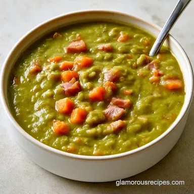 Slow Cooker Split Pea Soup for 8 Servings