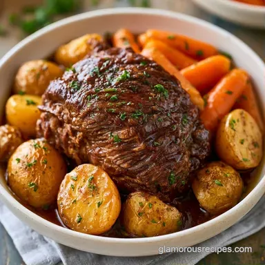 Slow Cooker Spring Roast with Potatoes Recipe Card