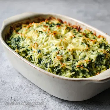 Spinach Rice Casserole: Creamy Mediterranean Side Dish in 50 Min