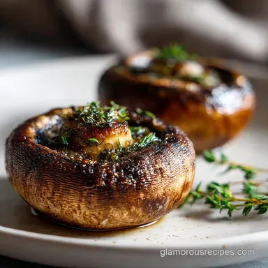 Stuffed Portobello Mushrooms for 4 Servings Recipe Card