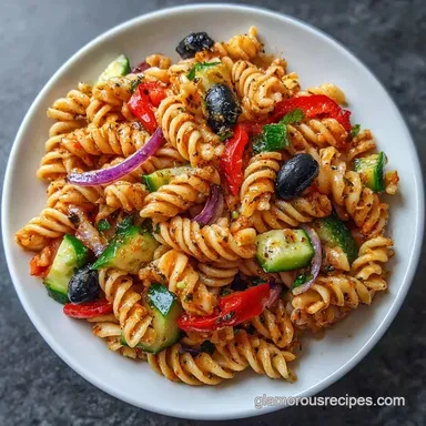 Summer Pasta Salad in 30 Minutes Recipe Card