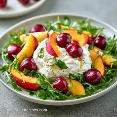 Summer Stone Fruit Salad with Burrata Recipe Card