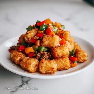 Crispy Taco Tater Tot Casserole Recipe Card