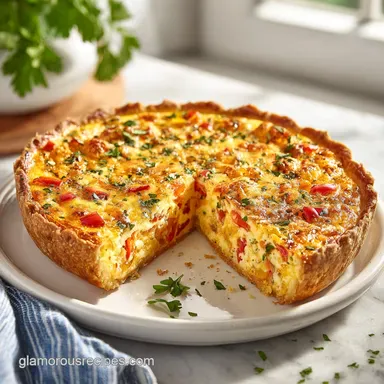 Three Cheese Quiche with Flaky Crust