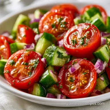 Tomato Cucumber Salad in 20 Minutes