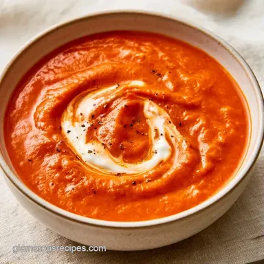 Creamy Tomato Soup with Greek Yogurt Recipe Card