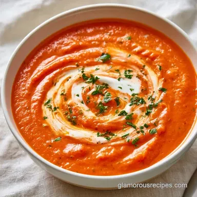 Creamy Tomato Soup with Greek Yogurt