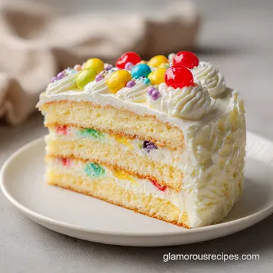 Vanilla Dream Cake for 12 Servings Recipe Card